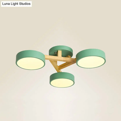 DecorBites™ DecorBites™ Sleek Wood Branch LED Ceiling Light with Minimalistic Acrylic Shade
