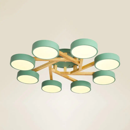 DecorBites™ DecorBites™ Sleek Wood Branch LED Ceiling Light with Minimalistic Acrylic Shade