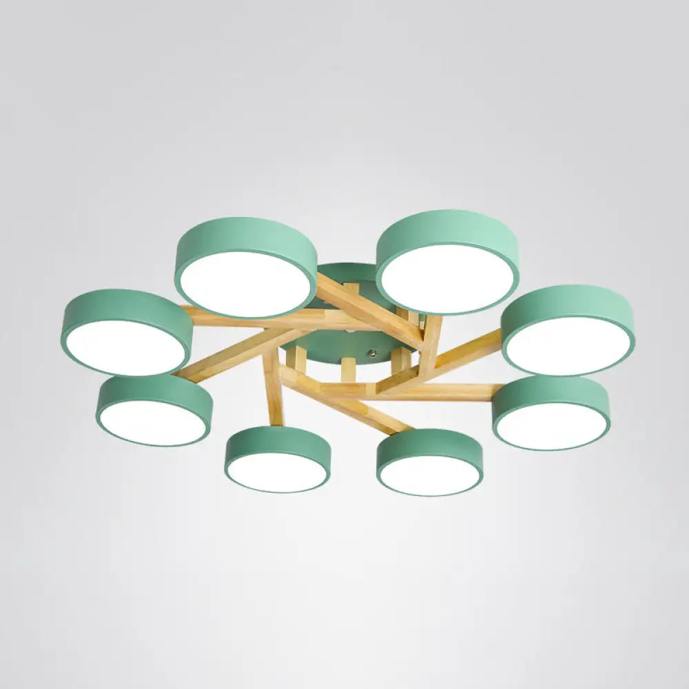 DecorBites™ DecorBites™ Sleek Wood Branch LED Ceiling Light with Minimalistic Acrylic Shade