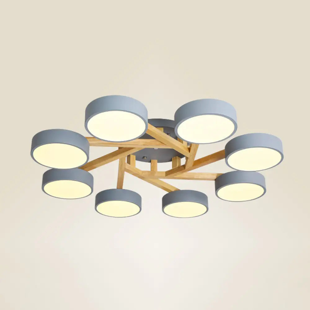 DecorBites™ DecorBites™ Sleek Wood Branch LED Ceiling Light with Minimalistic Acrylic Shade