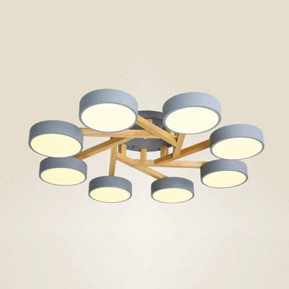 DecorBites™ DecorBites™ Sleek Wood Branch LED Ceiling Light with Minimalistic Acrylic Shade