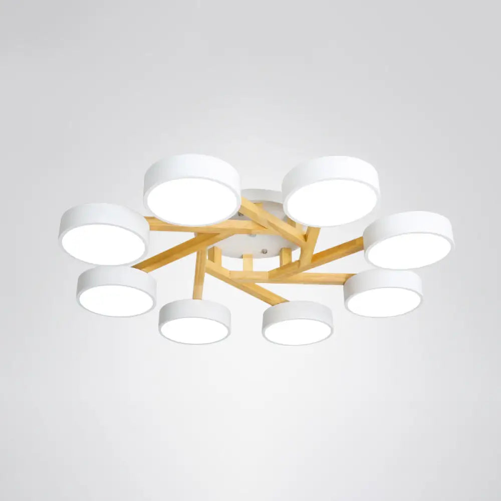 DecorBites™ DecorBites™ Sleek Wood Branch LED Ceiling Light with Minimalistic Acrylic Shade