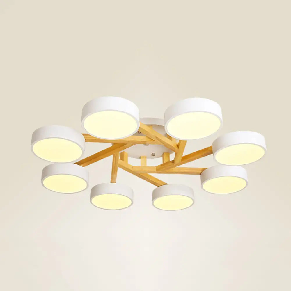 DecorBites™ DecorBites™ Sleek Wood Branch LED Ceiling Light with Minimalistic Acrylic Shade