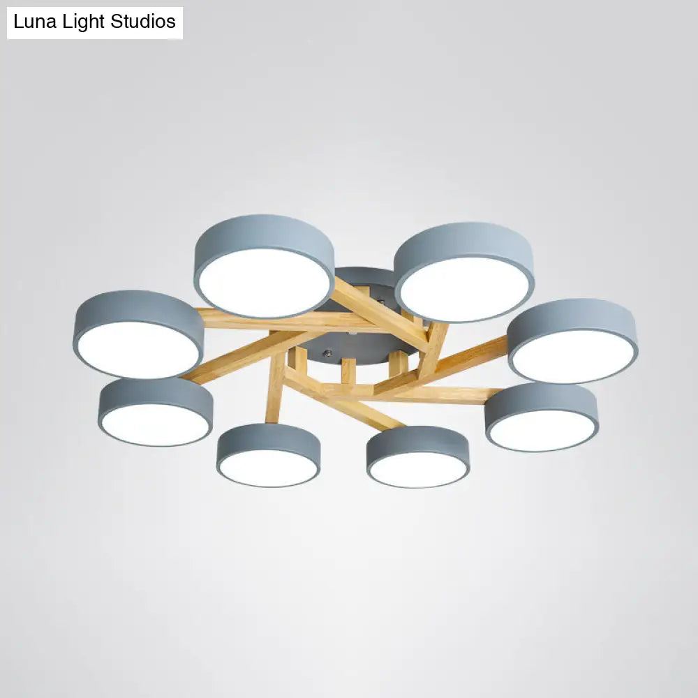 DecorBites™ DecorBites™ Sleek Wood Branch LED Ceiling Light with Minimalistic Acrylic Shade