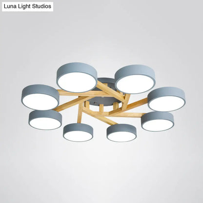 DecorBites™ DecorBites™ Sleek Wood Branch LED Ceiling Light with Minimalistic Acrylic Shade