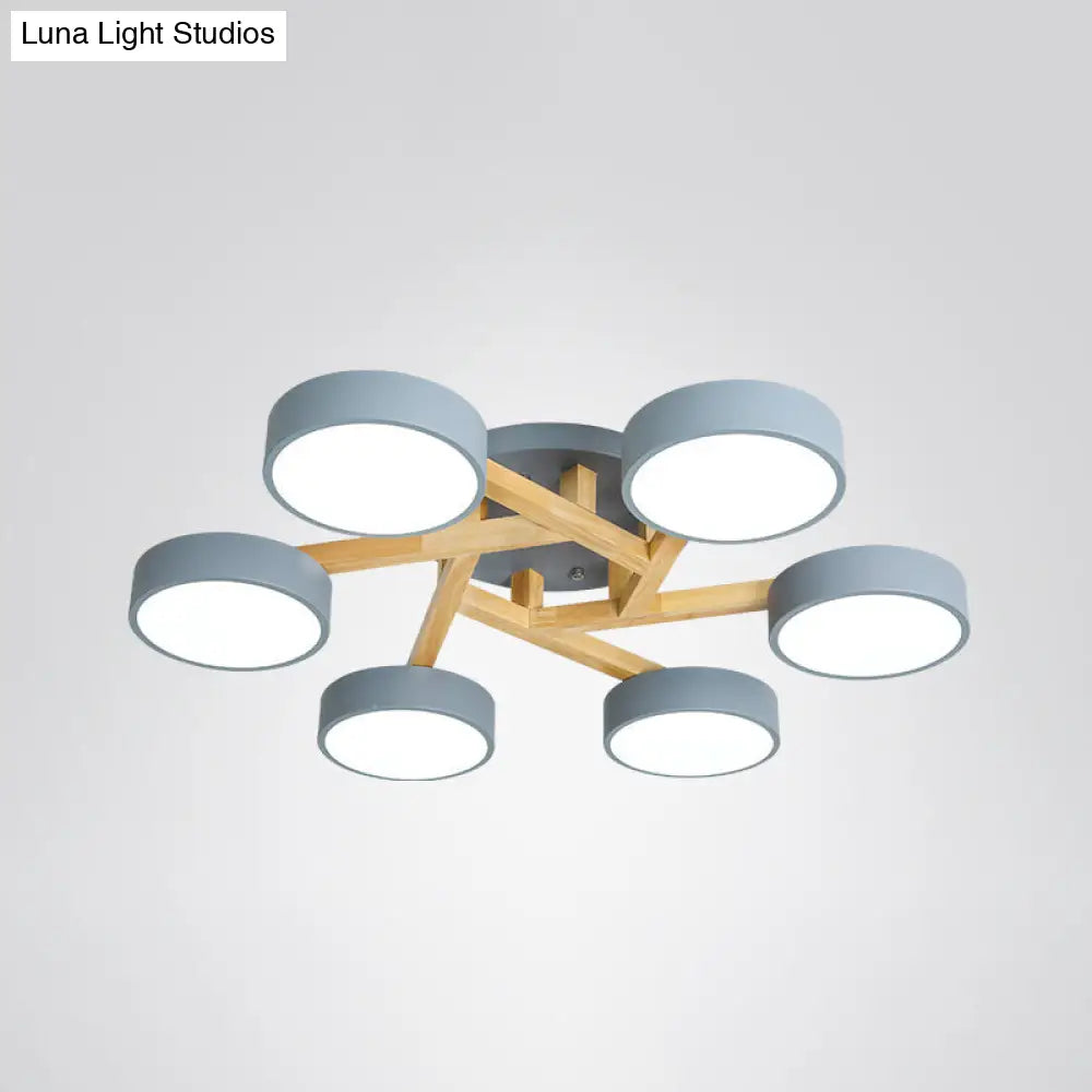 DecorBites™ DecorBites™ Sleek Wood Branch LED Ceiling Light with Minimalistic Acrylic Shade