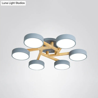 DecorBites™ DecorBites™ Sleek Wood Branch LED Ceiling Light with Minimalistic Acrylic Shade