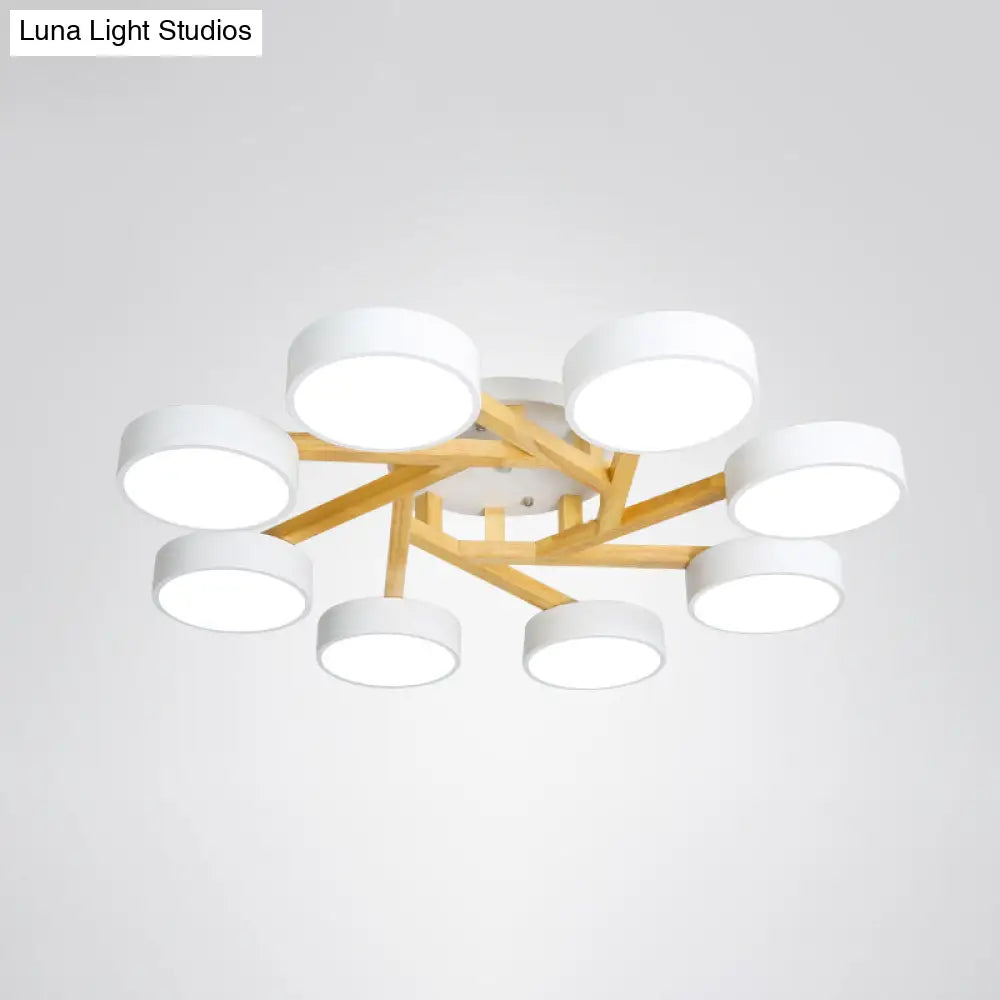 DecorBites™ DecorBites™ Sleek Wood Branch LED Ceiling Light with Minimalistic Acrylic Shade