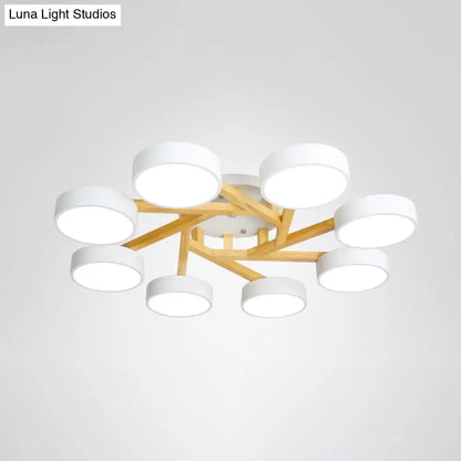 DecorBites™ DecorBites™ Sleek Wood Branch LED Ceiling Light with Minimalistic Acrylic Shade