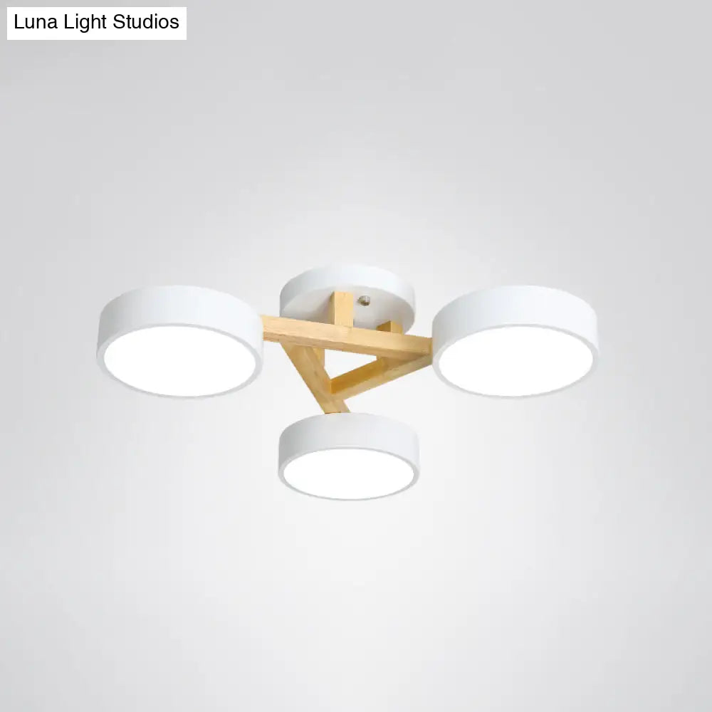DecorBites™ DecorBites™ Sleek Wood Branch LED Ceiling Light with Minimalistic Acrylic Shade