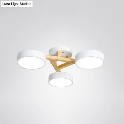 DecorBites™ DecorBites™ Sleek Wood Branch LED Ceiling Light with Minimalistic Acrylic Shade