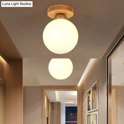 DecorBites™ DecorBites™ Sleek Wood Ceiling Light: Simplicity 1-Light Flush Mount for Bedrooms
