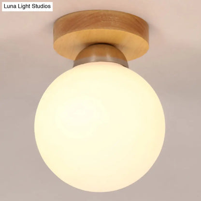 DecorBites™ DecorBites™ Sleek Wood Ceiling Light: Simplicity 1-Light Flush Mount for Bedrooms