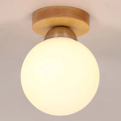 DecorBites™ DecorBites™ Sleek Wood Ceiling Light: Simplicity 1-Light Flush Mount for Bedrooms