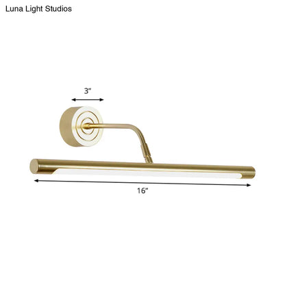 DecorBites™ DecorBites™ Slim Golden LED Vanity Mirror Light with Modern Metal Design - 16"/20" Wall Mount Lamp for Bedroom, Warm/White Lighting