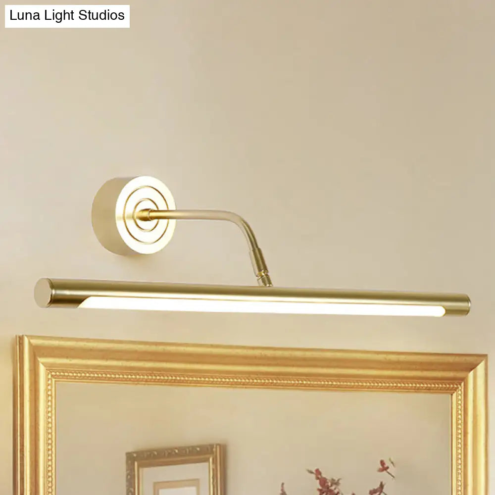 DecorBites™ DecorBites™ Slim Golden LED Vanity Mirror Light with Modern Metal Design - 16"/20" Wall Mount Lamp for Bedroom, Warm/White Lighting