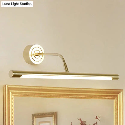 DecorBites™ DecorBites™ Slim Golden LED Vanity Mirror Light with Modern Metal Design - 16"/20" Wall Mount Lamp for Bedroom, Warm/White Lighting
