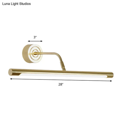 DecorBites™ DecorBites™ Slim Golden LED Vanity Mirror Light with Modern Metal Design - 16"/20" Wall Mount Lamp for Bedroom, Warm/White Lighting