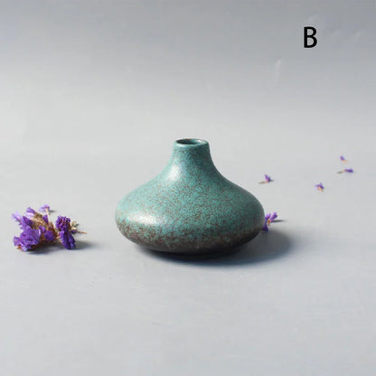 Small Ceramic Vase - Elegant Japanese Home Decor - 02-B - Vase