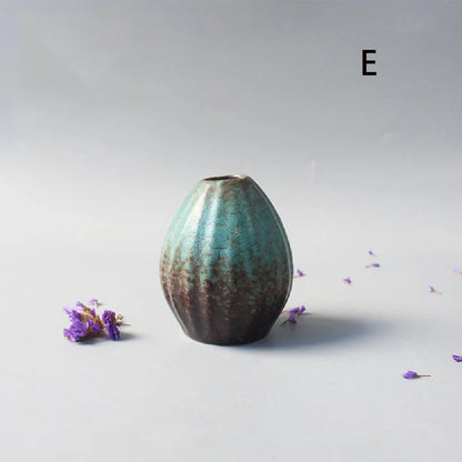 Small Ceramic Vase - Elegant Japanese Home Decor - 02-E - Vase