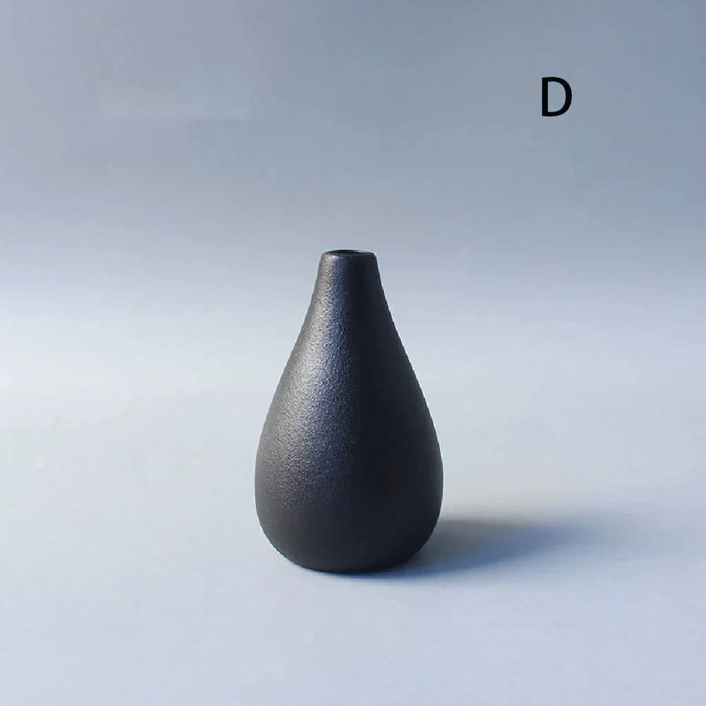 Small Ceramic Vase - Elegant Japanese Home Decor - D - Vase