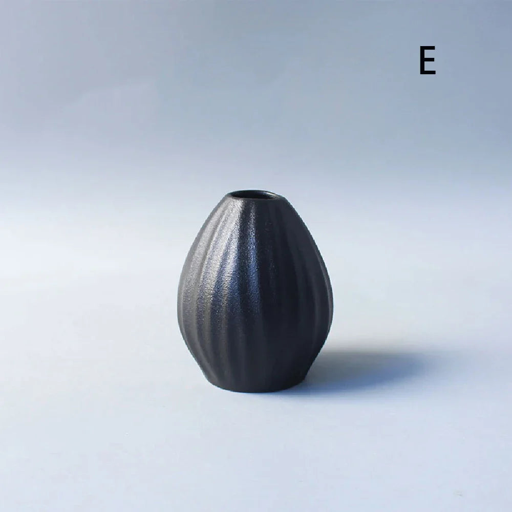 Small Ceramic Vase - Elegant Japanese Home Decor - E - Vase