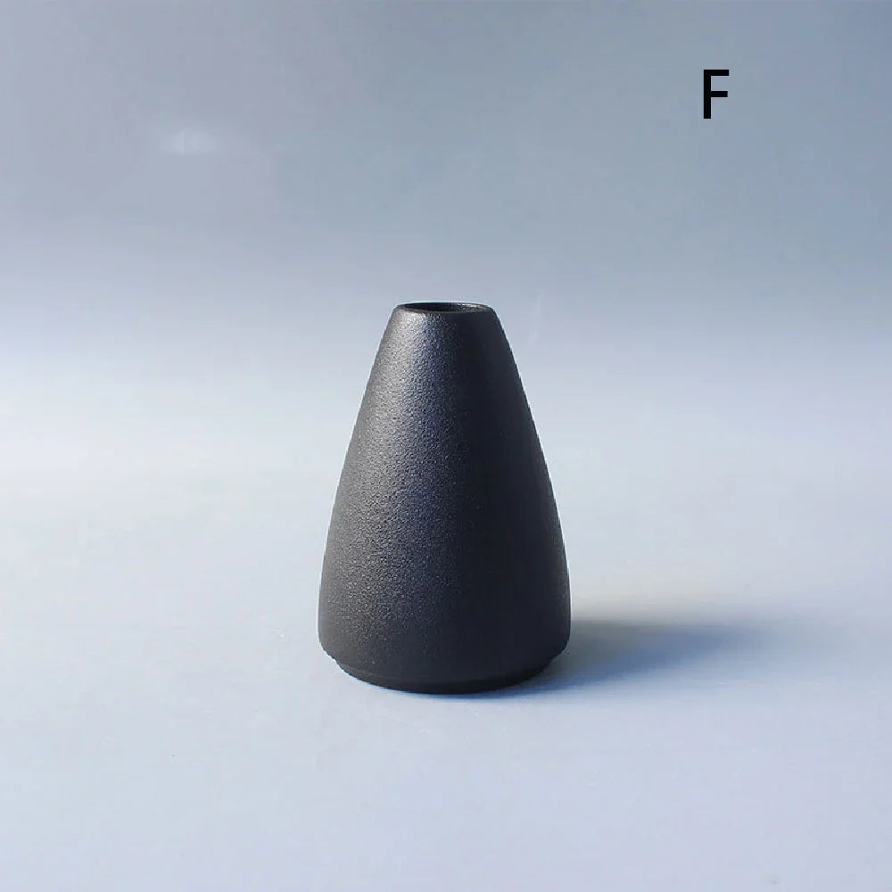Small Ceramic Vase - Elegant Japanese Home Decor - F - Vase