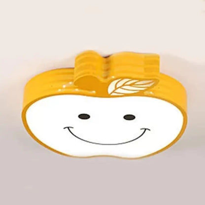 DecorBites™ DecorBites™ Smiling Apple Kids Ceiling Lamp - Contemporary Flush Mount Light