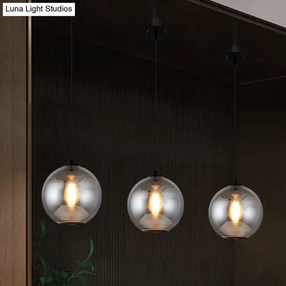 Smoke Gray Glass Mini Pendant Light - Modern Ceiling Hanging Light for Bar & Cafe