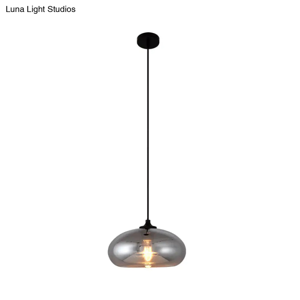 Smoke Gray Glass Mini Pendant Light - Modern Ceiling Hanging Light for Bar & Cafe