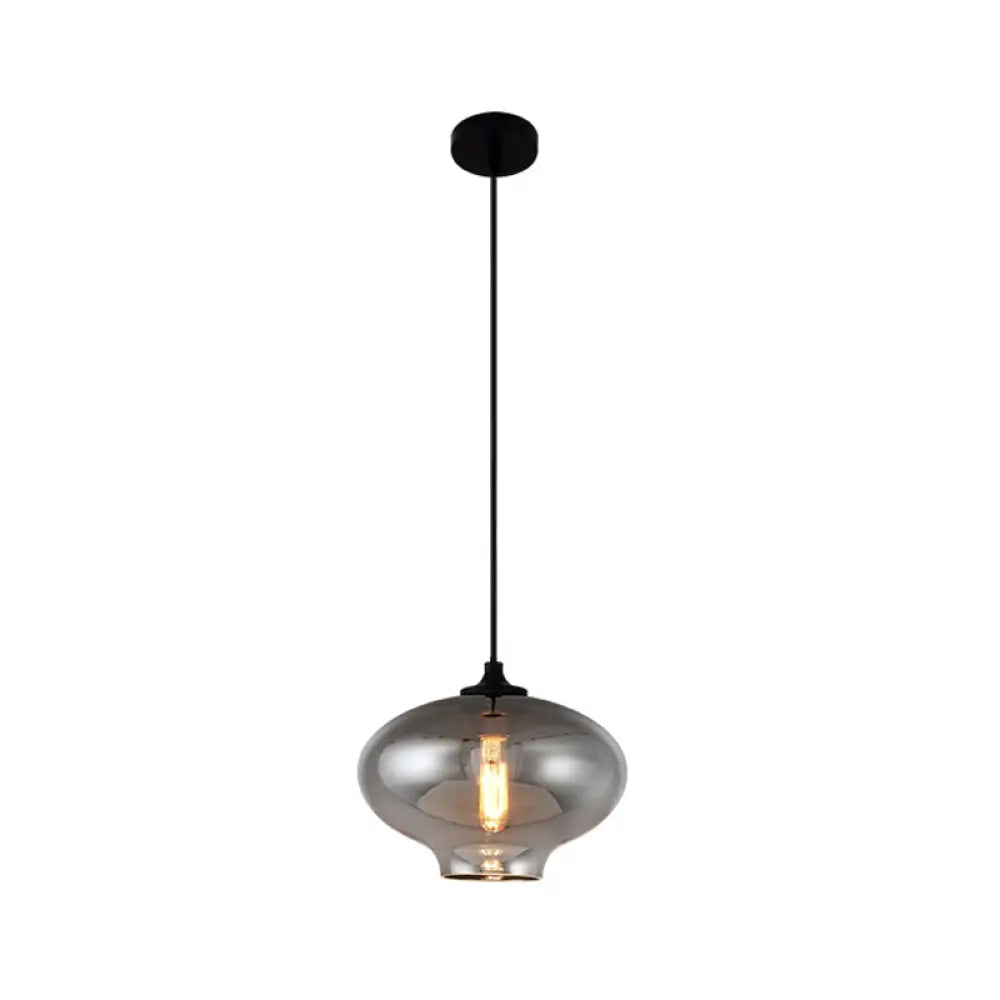 Smoke Gray Glass Mini Pendant Light - Modern Ceiling Hanging Light for Bar & Cafe