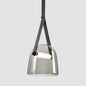 Smoke Grey Glass Pendulum Light - Nordic Single-Bulb Pendant with Adjustable Leather Strap