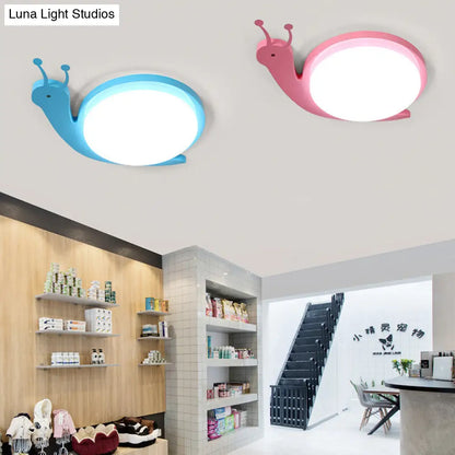 DecorBites™ DecorBites™ Snail Shaped Baby Bedroom Flush Ceiling Light - Metal & Acrylic Cartoon Design