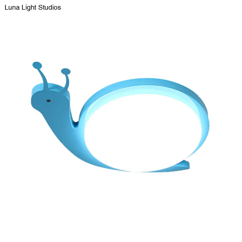DecorBites™ DecorBites™ Snail Shaped Baby Bedroom Flush Ceiling Light - Metal & Acrylic Cartoon Design