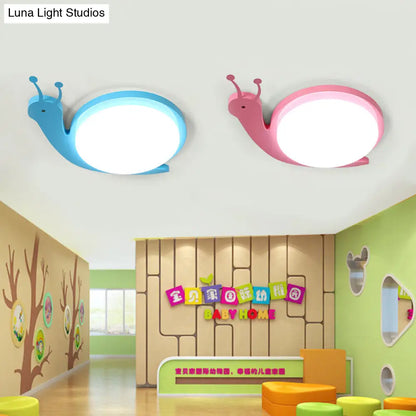 DecorBites™ DecorBites™ Snail Shaped Baby Bedroom Flush Ceiling Light - Metal & Acrylic Cartoon Design