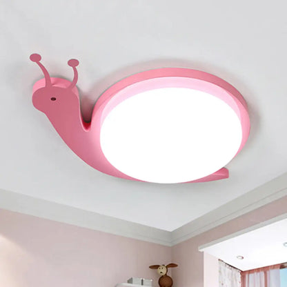 DecorBites™ DecorBites™ Snail Shaped Baby Bedroom Flush Ceiling Light - Metal & Acrylic Cartoon Design