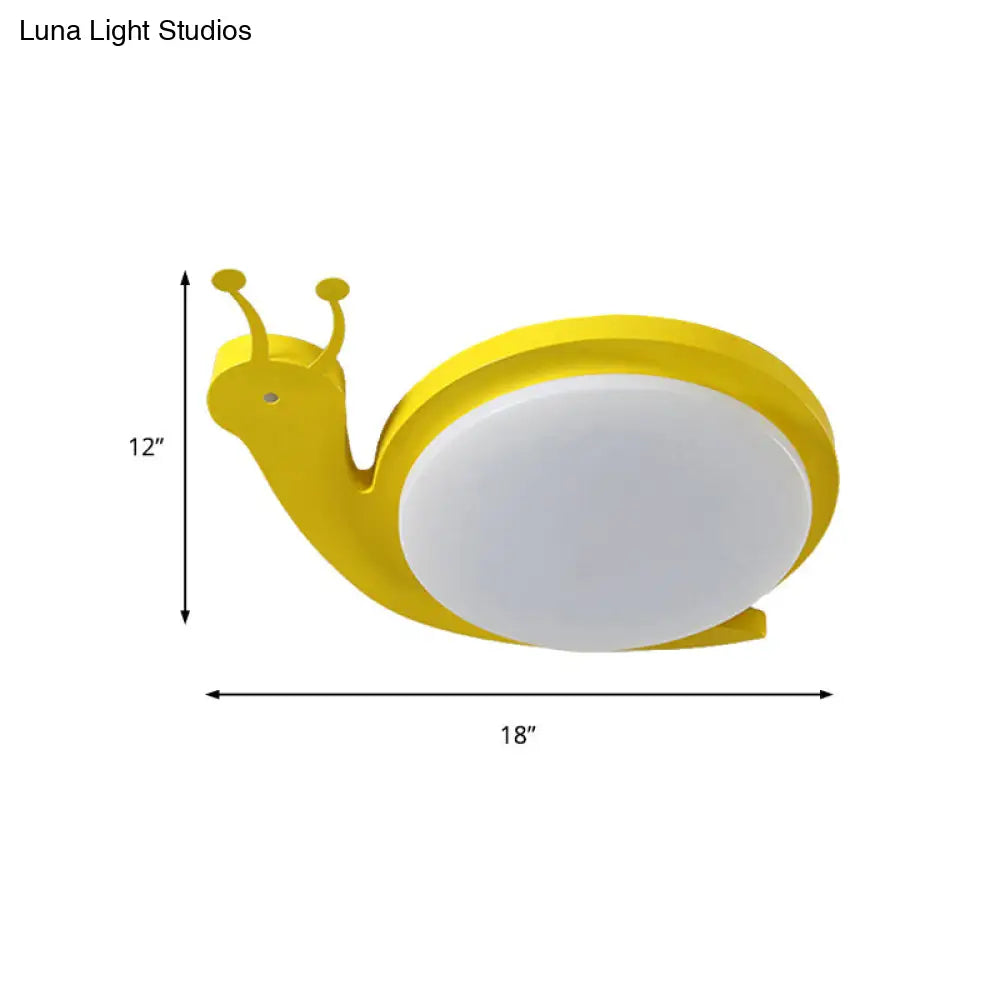 DecorBites™ DecorBites™ Snail-Shaped Cartoon Ceiling Light for Baby Bedroom - Acrylic and Metal Fixture