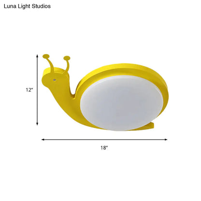 DecorBites™ DecorBites™ Snail-Shaped Cartoon Ceiling Light for Baby Bedroom - Acrylic and Metal Fixture