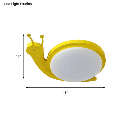 DecorBites™ DecorBites™ Snail-Shaped Cartoon Ceiling Light for Baby Bedroom - Acrylic and Metal Fixture