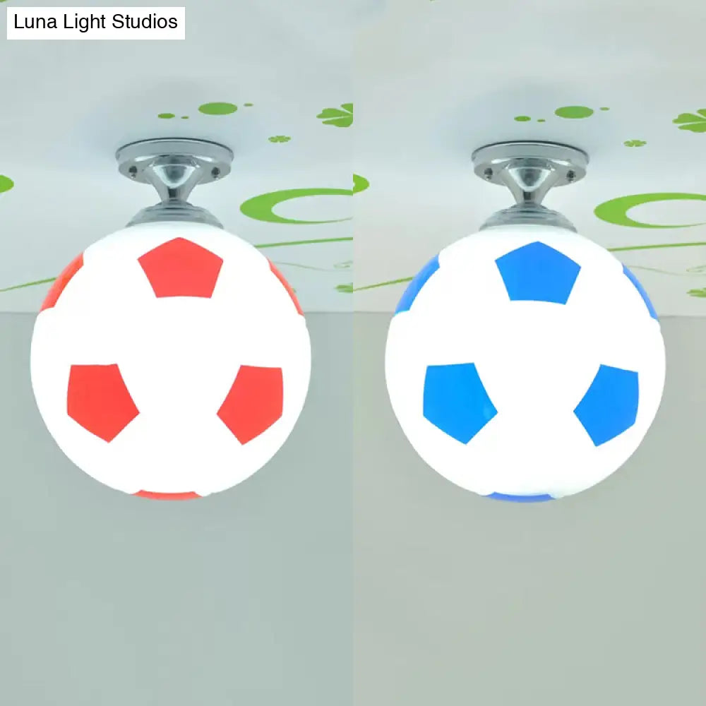 DecorBites™ DecorBites™ Soccer Shape Boys Bedroom Ceiling Light Fixture - Acrylic Sport Style Mount
