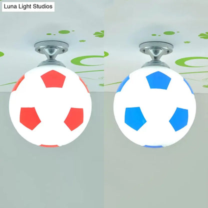 DecorBites™ DecorBites™ Soccer Shape Boys Bedroom Ceiling Light Fixture - Acrylic Sport Style Mount
