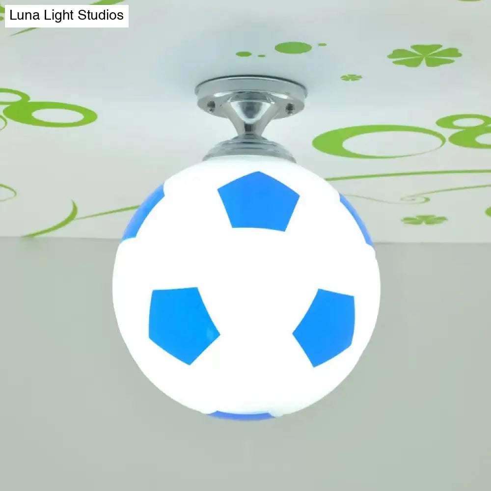DecorBites™ DecorBites™ Soccer Shape Boys Bedroom Ceiling Light Fixture - Acrylic Sport Style Mount