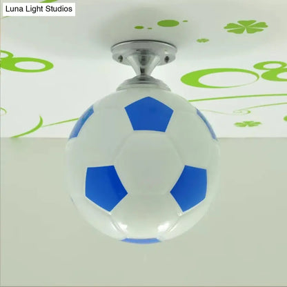 DecorBites™ DecorBites™ Soccer Shape Boys Bedroom Ceiling Light Fixture - Acrylic Sport Style Mount
