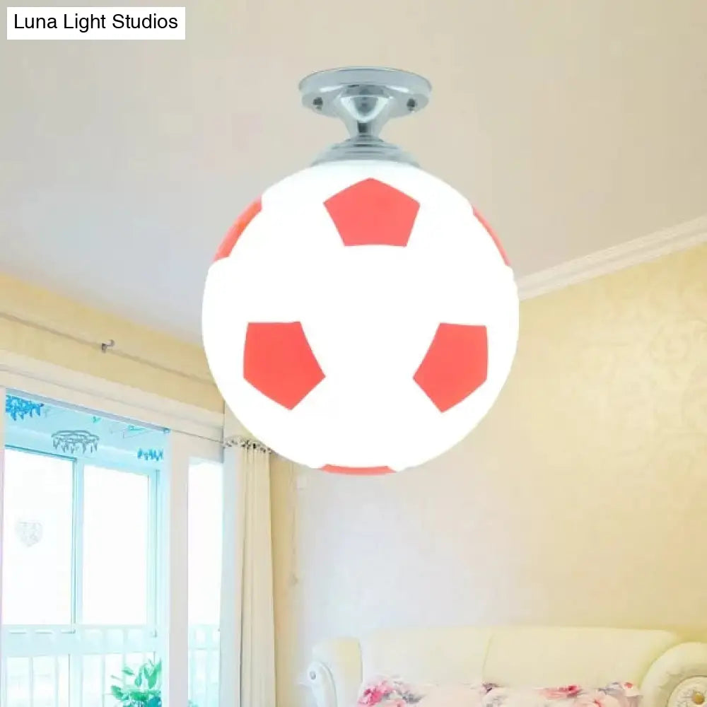 DecorBites™ DecorBites™ Soccer Shape Boys Bedroom Ceiling Light Fixture - Acrylic Sport Style Mount