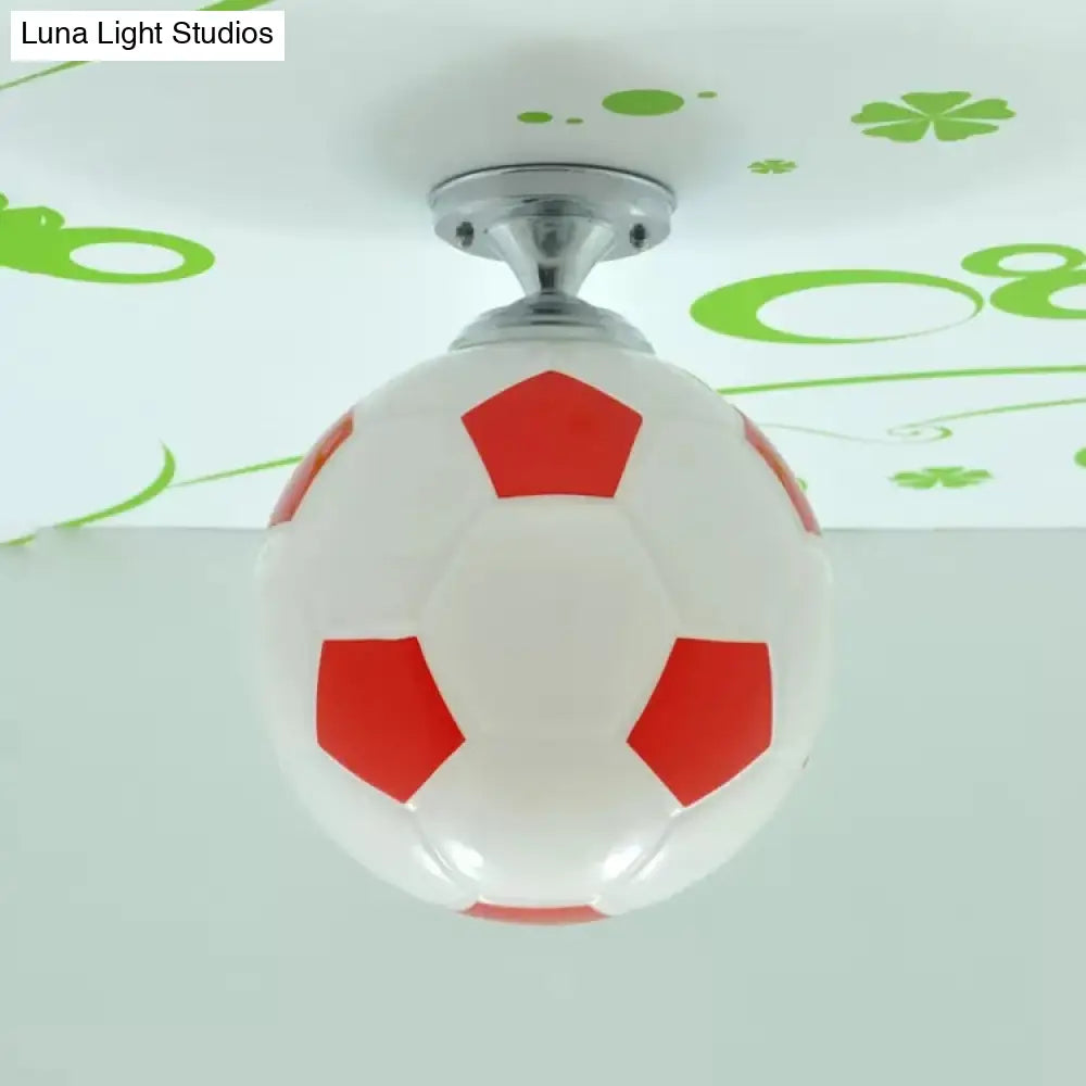 DecorBites™ DecorBites™ Soccer Shape Boys Bedroom Ceiling Light Fixture - Acrylic Sport Style Mount