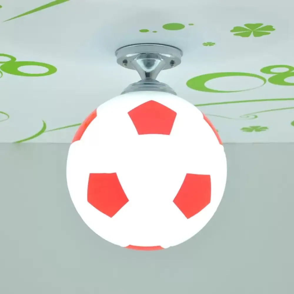 DecorBites™ DecorBites™ Soccer Shape Boys Bedroom Ceiling Light Fixture - Acrylic Sport Style Mount
