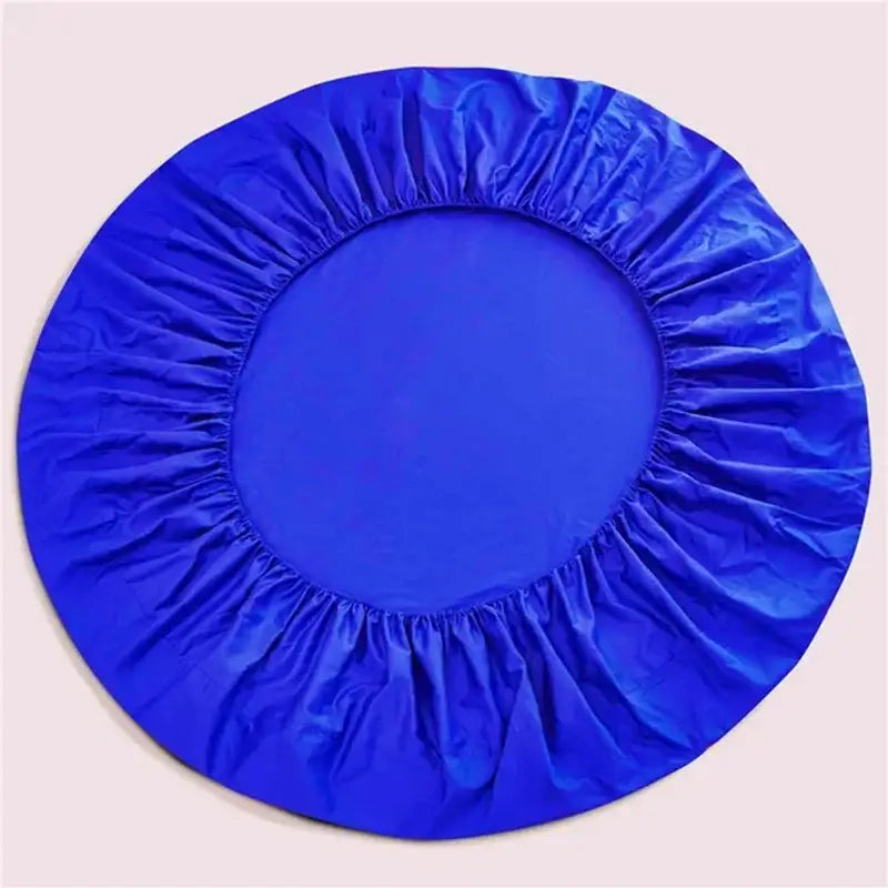 Vibrant royal blue elasticated bedsheet cover with smooth glossy finish for soft dark gray decorbites cotton round bed sheet set