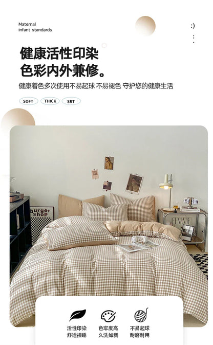 Soft Japanese Style Duvet Cover Set