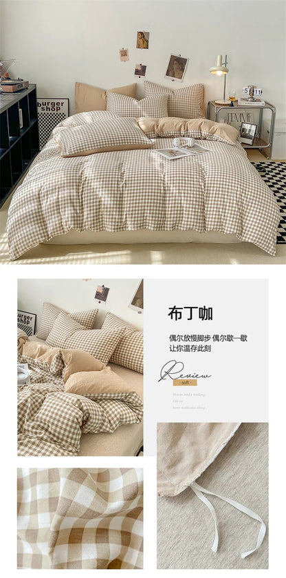Soft Japanese Style Duvet Cover Set