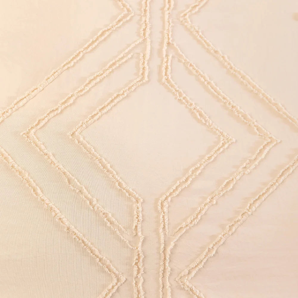 Soft Tufted Microfiber Duvet Cover Set